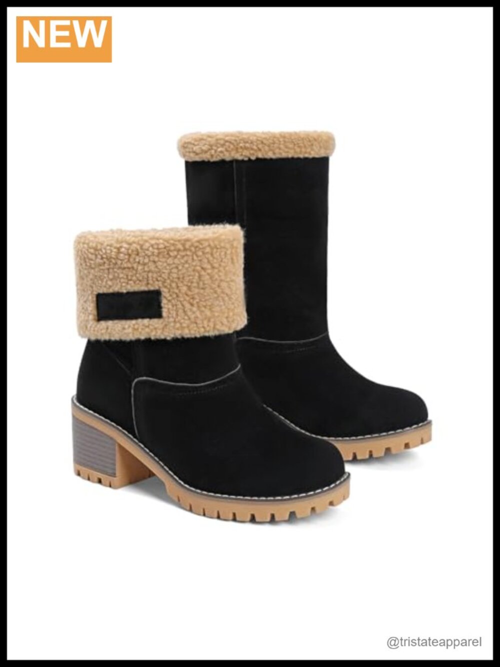 Fur Lined Snow Boots Women Winter Ankle Boots Slip On Warm Shoes